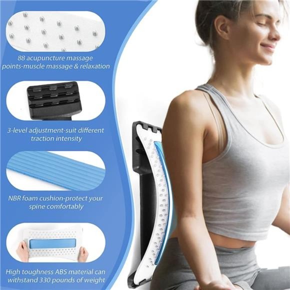 Back Stretcher for Pain Relief, Multi-Level Back Cracker Lower Back Pain Relief - Picture 3 of 7